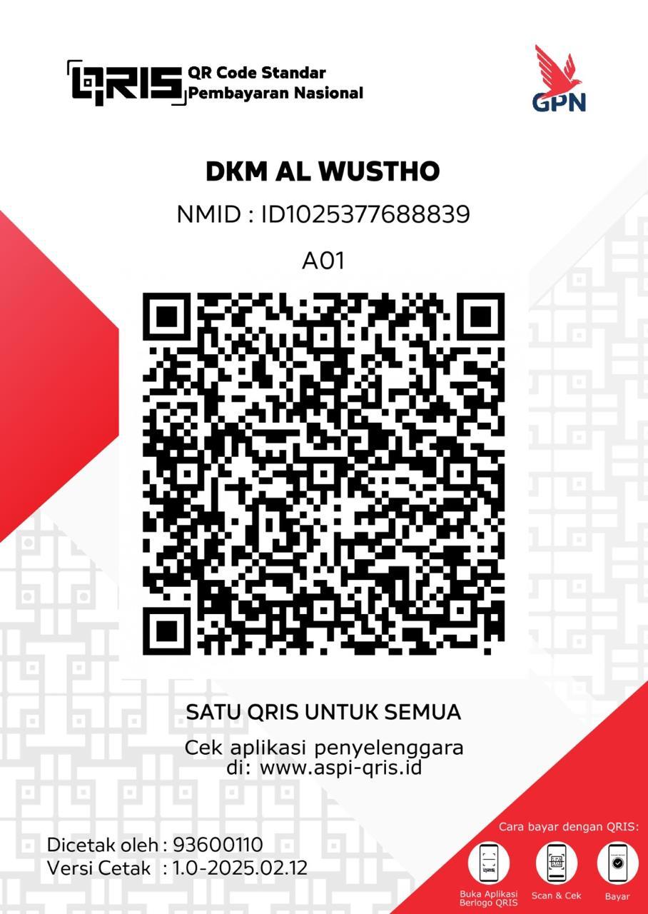 Alhamdulillah, QRIS Al-Wustho Telah Diterbitkan BJB