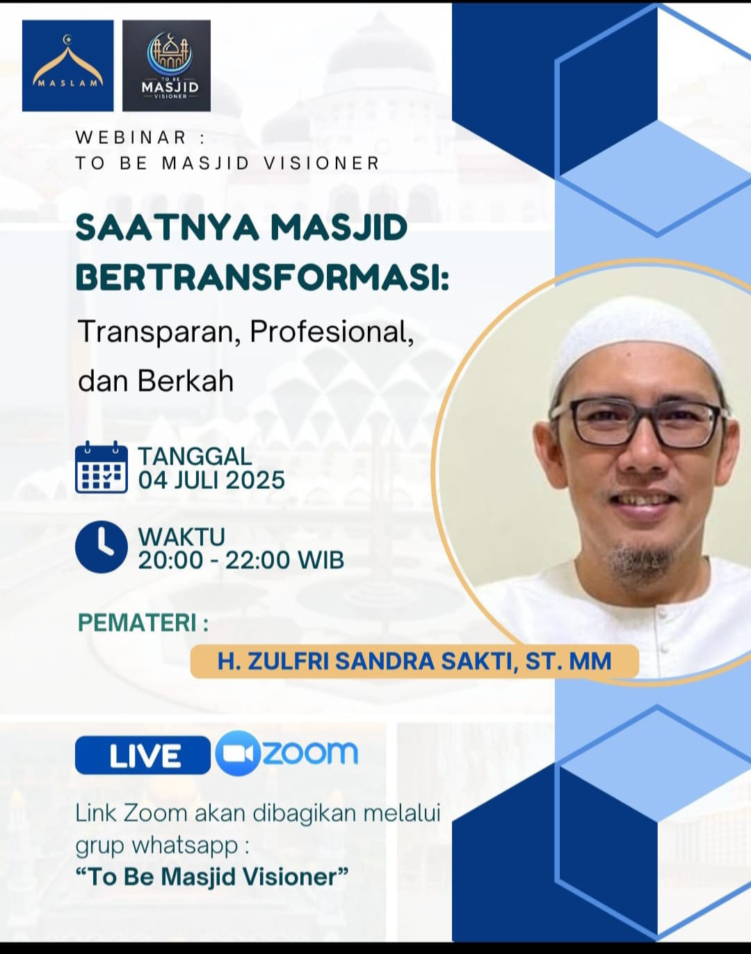 Webinar: Saatnya Masjid Bertransformasi
