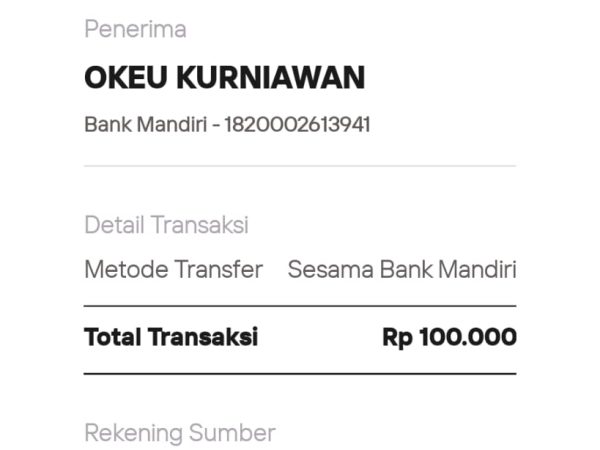 Infaq dari Ibu Fitri Balandong